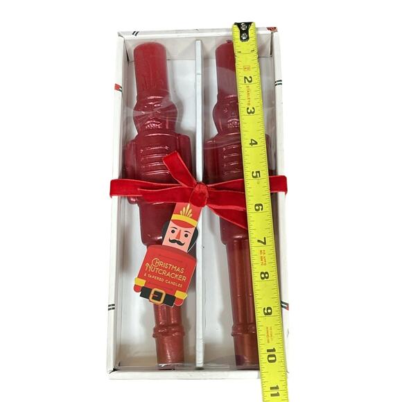 Christmas Nutcracker Tapered Candles Red Decorative Unscented 10” DW Home New - Picture 7 of 9